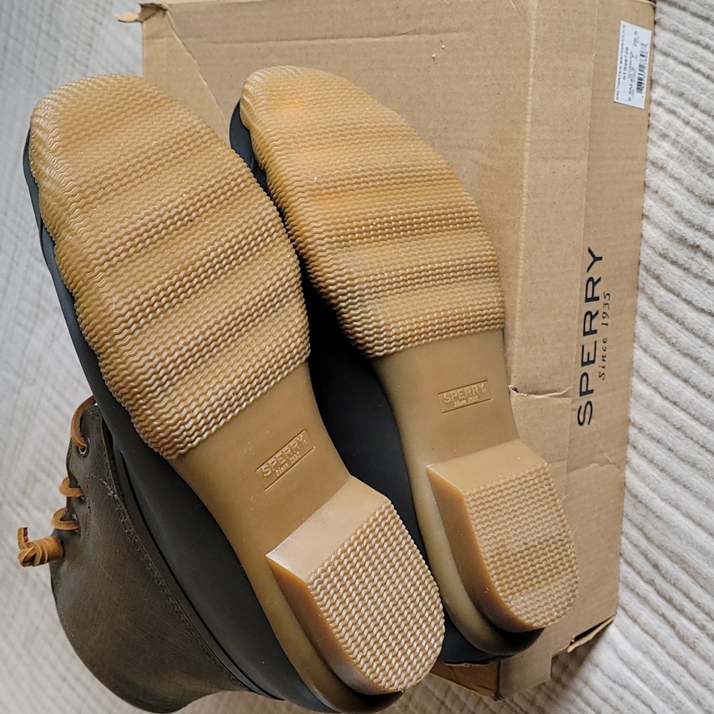 Sperry Salwater brown/olive rain boot womens 9.5 M - Picture 5 of 7